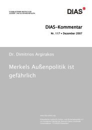 Merkels Außenpolitik ist gefährlich - DIAS - Düsseldorfer Institut für ...