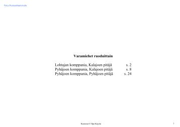 Varamiehet ruoduittain Lohtajan komppania ... - Kotisivukone