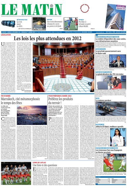 Les lois les plus attendues en 2012 - Le Matin