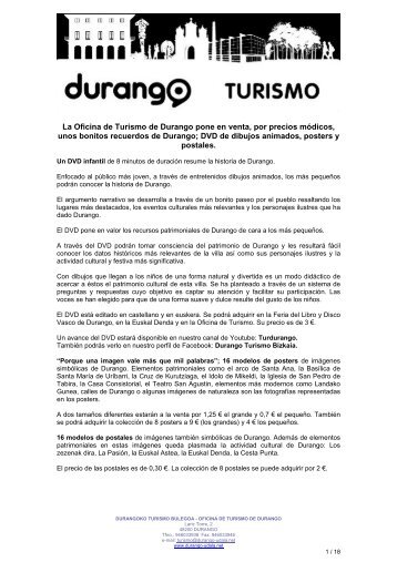 La Oficina de Turismo de Durango pone en ... - Durangoko Udala