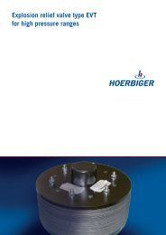 Explosion relief valve type EVM for low pressure ranges - Hoerbiger