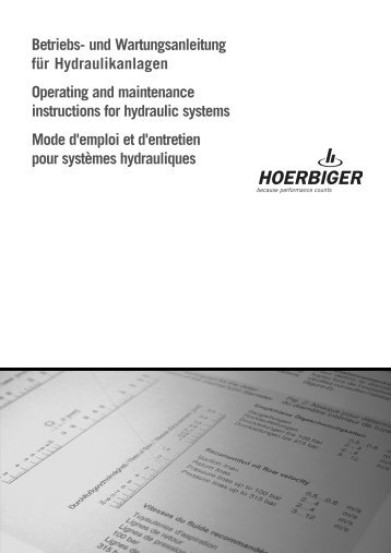 Betriebs- und Wartungsanleitung für Hydraulikanlagen ... - Hoerbiger
