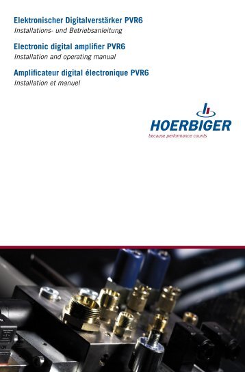 Elektronischer Digitalverstärker PVR6 Electronic digital ... - Hoerbiger