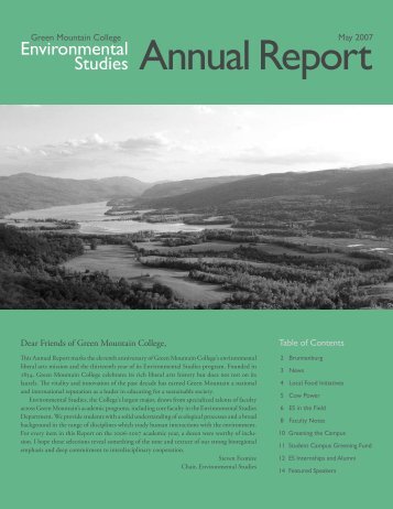 Annual Report - Green Mountain College