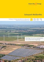 Solarpark Weißenfels Emissionsprospekt Teil 1 - VCD Service GmbH