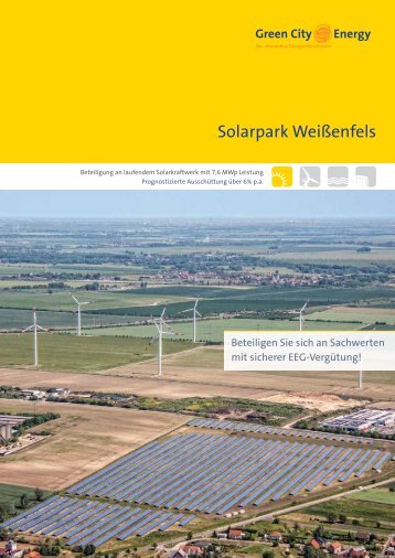 Solarpark Weißenfels Emissionsprospekt Teil 1 - VCD Service GmbH