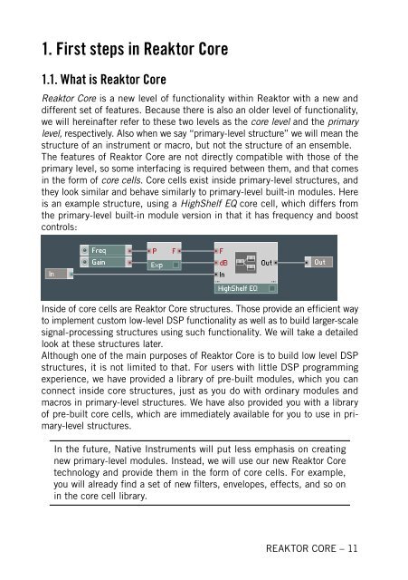 1. First steps in Reaktor Core - Native Instruments