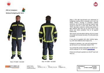PPE for firefighters Wildland firefighting EN 15614 ... - ALWIT GmbH
