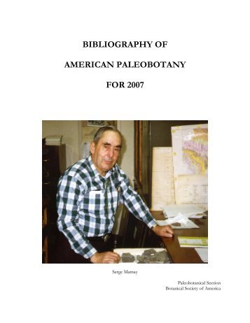 bibliography of american paleobotany for 2007 - Botanical Society