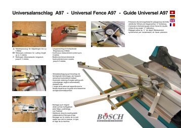 Universalanschlag A97 - Universal Fence A97 - Guide Universel A97