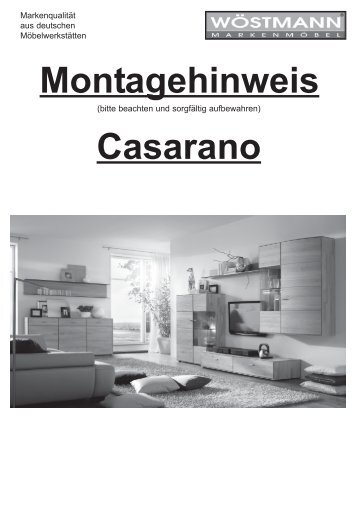 Casarano Montagehinweis - Wöstmann
