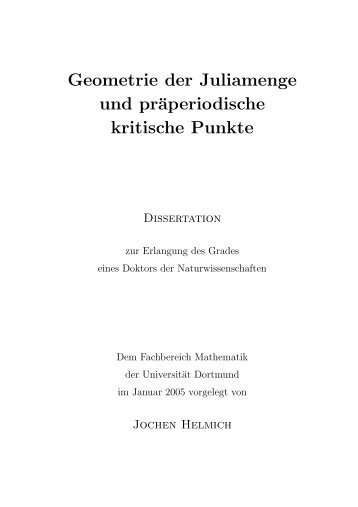 Geometrie der Juliamenge und präperiodische kritische Punkte