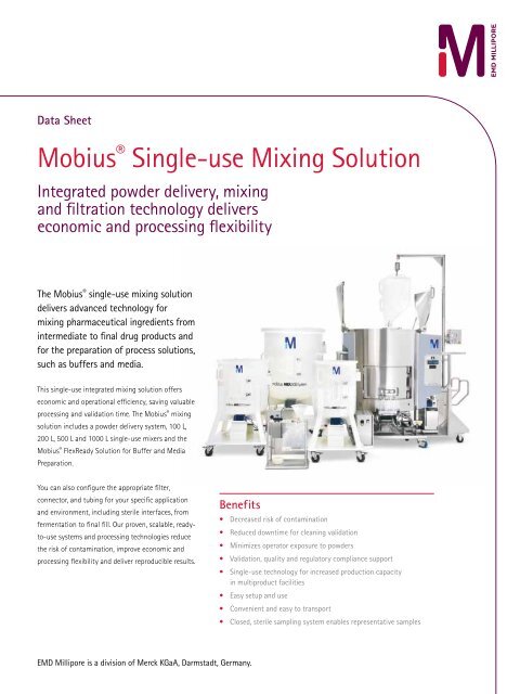 Mobius® Single-use Mixing Solution - Millipore