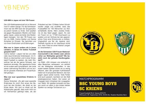 Matchprogramm - BSC Young Boys