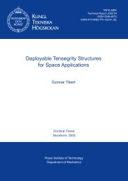 Deployable Tensegrity Structures for Space ... - KTH Mechanics