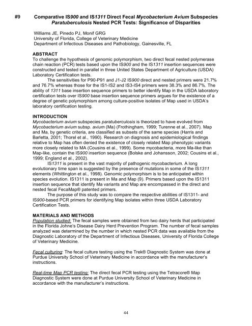 Proceedings of the 10th International Colloquium on Paratuberculosis