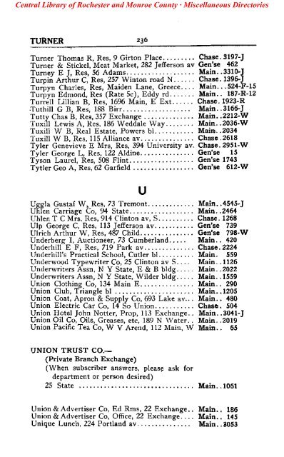 bell telephone directory rochester - Monroe County Library System