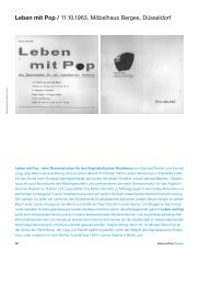 Leben mit Pop / 11.10.1963, Möbelhaus Berges ... - Displayer