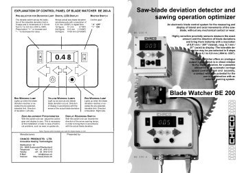 Saw-blade deviation detector and sawing operation ... - CHACO