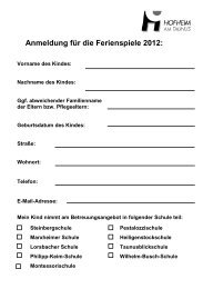 Anmeldung für die Ferienspiele 2012: - Stadt Hofheim am Taunus
