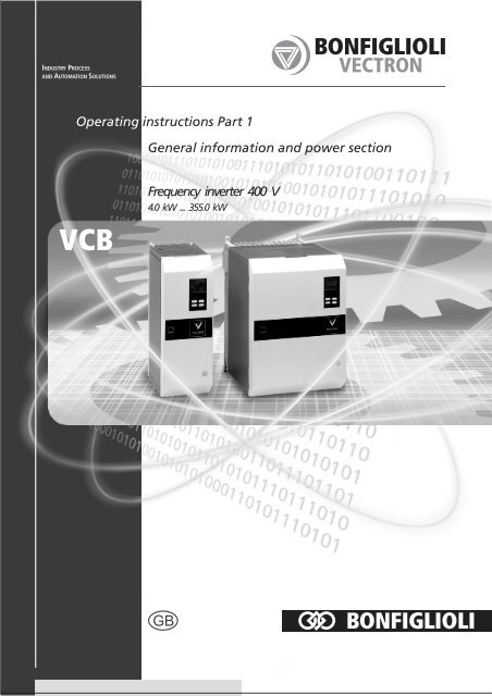 Operating Instructions Part 1 VCB - Bonfiglioli USA