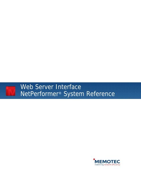 Web Server Interface NetPerformer® System ... - Comtech EF Data