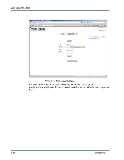 Web Server Interface NetPerformer® System ... - Comtech EF Data