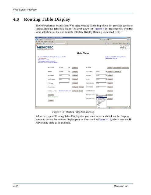 Web Server Interface NetPerformer® System ... - Comtech EF Data