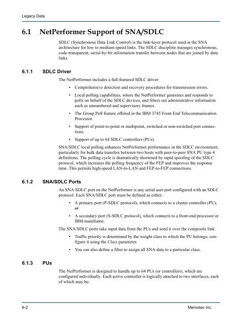 Legacy Data System Reference - Comtech EF Data