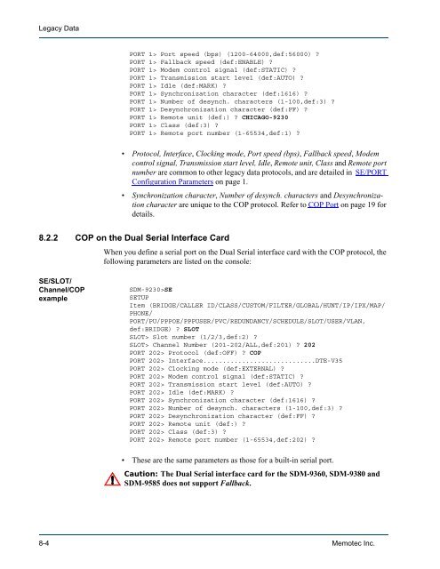 Legacy Data System Reference - Comtech EF Data