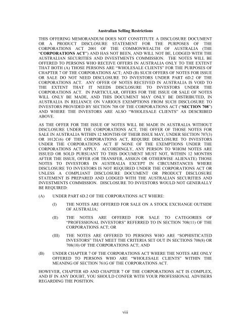 INTERMEDIATE FINANCE II CLO Offering Memorandum - BLACK ...