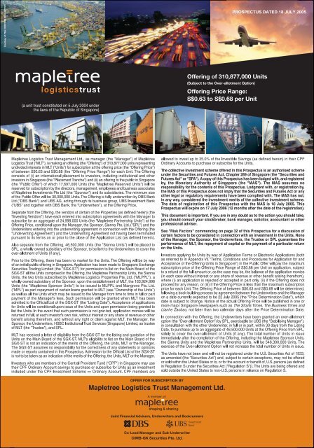 Untitled - Mapletree Logistics Trust