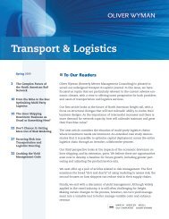 Transport & Logistics - Oliver Wyman