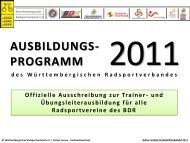 trainer c - Württembergischer Radsportverband e.V.