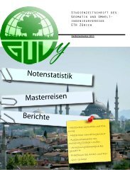 Notenstatistik Masterreisen Berichte - GUV - ETH Zürich