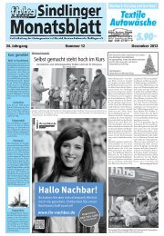 Sindlinger Monatsblatt Dezember 2012 - Sindlingen