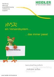 HVS32 Monitoring System - Heidler Strichcode GmbH