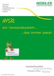 HVS32 Anbindung an SAP - Heidler Strichcode GmbH