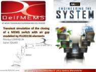 Transient simulation of the closing of a MEMS switch with air ... - Ansys