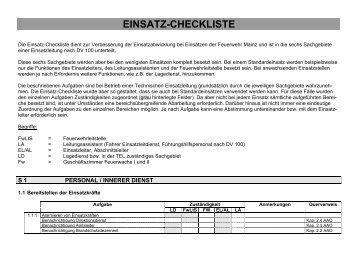 Einsatzcheckliste Feuerwehr Mainz (PDF)