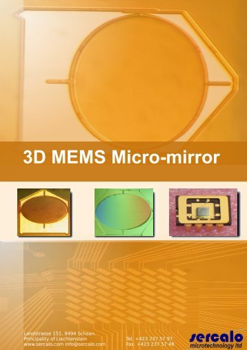 3D MEMS Micro-mirror - Sercalo