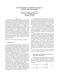 The Development of a MEMS Gyroscope for Absolute Angle ...