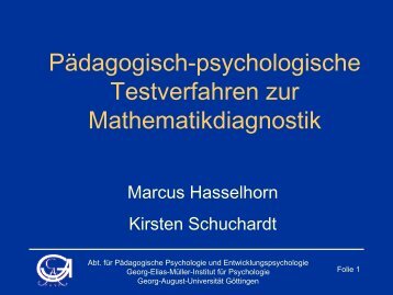 Prof. Dr. Marcus Hasselhorn, Pädagogisch ... - Hogrefe