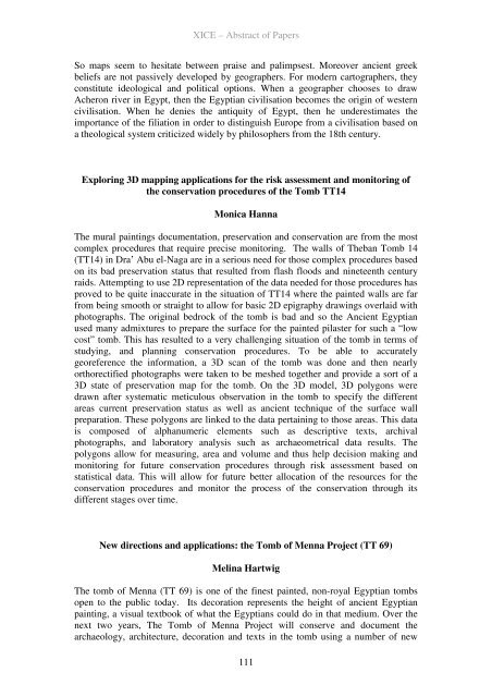 Tenth International Congress of Egyptologists Abstracts of Papers