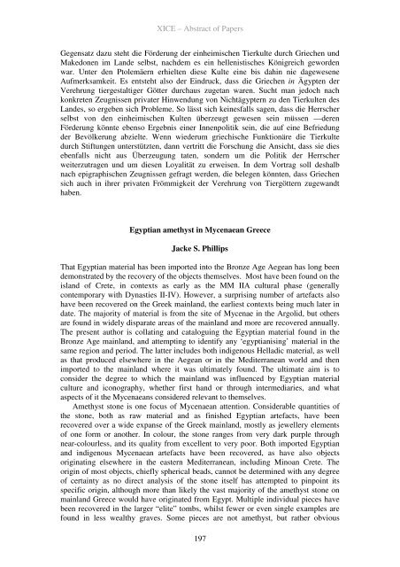 Tenth International Congress of Egyptologists Abstracts of Papers