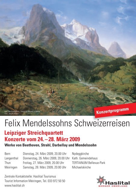 Felix Mendelssohns Schweizerreisen