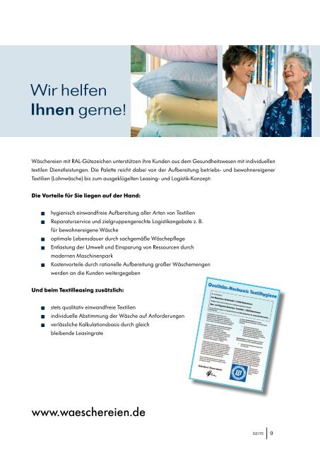 RAL Altenheime deutsch mail (PDF, 715 KB) - Hohenstein Institute