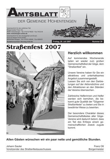Straßenfest 2007 - Hohentengen