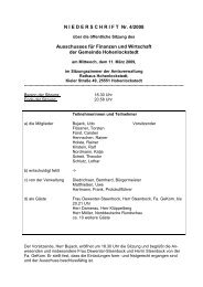Protokoll Finanzausschuss 11.03.2009 - Gemeinde - Hohenlockstedt