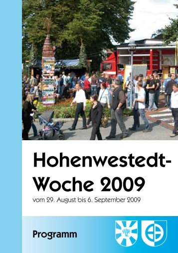 Programm Hohenwestedt-Woche 2009 - Gemeinde Hohenwestedt